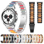 Interbead Resin Metal Watch Band, For Galaxy Watch 4 Classic 42 / 46mm