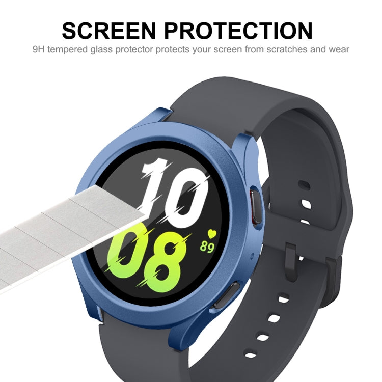 For Samsung Galaxy Watch4/5 40mm ENKAY Hat-Prince Waterproof Full Coverage PC Frame + 9H Tempered Glass Case