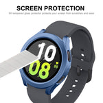 For Samsung Galaxy Watch4/5 44mm ENKAY Hat-Prince Waterproof Full Coverage PC Frame + 9H Tempered Glass Case