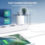شاحن سريع PD11 بمنفذ واحد PD3.0 USB-C / Type-C بقوة 20 واط مع كابل بيانات Type-C إلى 8 سنون بطول 1 متر، قابس الاتحاد الأوروبي، قابس الاتحاد الأوروبي + كابل Type-C إلى 8 سنون