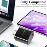 شاحن سريع منفرد PD3.0 USB-C / Type-C بقوة 20 واط مع كابل بيانات Type-C إلى Type-C بطول 1 متر، قابس أمريكي، قابس أمريكي + كابل Type-C إلى Type-C