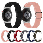 Nylon Stretch Black Buckle Watch Band, For Samsung Galaxy Watch 5 Pro 45mm, For Samsung Galaxy Watch 5 44mm, For Samsung Galaxy Watch 5 40mm, For Samsung Galaxy Watch 4 44mm, For Samsung Galaxy Watch 4 40mm, For Samsung Galaxy Watch 4 Classic 42mm     ...