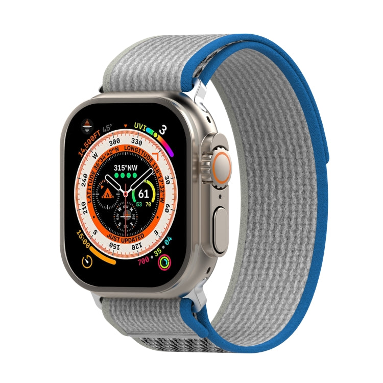 Double Color Nylon Hook and Loop Fastener Watch Band, For Apple Watch Ultra 49mm, For Apple Watch Series 8&7 45mm/SE 2&6&SE&5&4 44mm, For Apple Watch Series 8&7 41mm/SE 2&6&SE&5&4 40mm