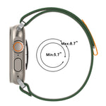 Double Color Nylon Hook and Loop Fastener Watch Band, For Apple Watch Ultra 49mm, For Apple Watch Series 8&7 45mm/SE 2&6&SE&5&4 44mm, For Apple Watch Series 8&7 41mm/SE 2&6&SE&5&4 40mm