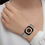Double Color Nylon Hook and Loop Fastener Watch Band, For Apple Watch Ultra 49mm, For Apple Watch Series 8&7 45mm/SE 2&6&SE&5&4 44mm, For Apple Watch Series 8&7 41mm/SE 2&6&SE&5&4 40mm