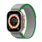 Double Color Nylon Hook and Loop Fastener Watch Band, For Apple Watch Ultra 49mm, For Apple Watch Series 8&7 45mm/SE 2&6&SE&5&4 44mm, For Apple Watch Series 8&7 41mm/SE 2&6&SE&5&4 40mm