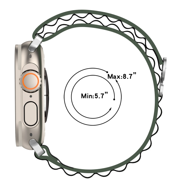 Double Color Nylon Watch Band, For Apple Watch Ultra 49mm, For Apple Watch Series 8&7 45mm/SE 2&6&SE&5&4 44mm, For Apple Watch Series 8&7 41mm/SE 2&6&SE&5&4 40mm