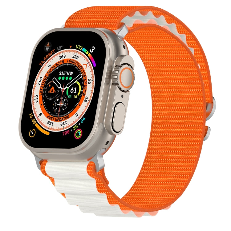 Double Color Nylon Watch Band, For Apple Watch Ultra 49mm, For Apple Watch Series 8&7 45mm/SE 2&6&SE&5&4 44mm, For Apple Watch Series 8&7 41mm/SE 2&6&SE&5&4 40mm