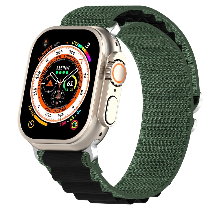 Double Color Nylon Watch Band, For Apple Watch Ultra 49mm, For Apple Watch Series 8&7 45mm/SE 2&6&SE&5&4 44mm, For Apple Watch Series 8&7 41mm/SE 2&6&SE&5&4 40mm