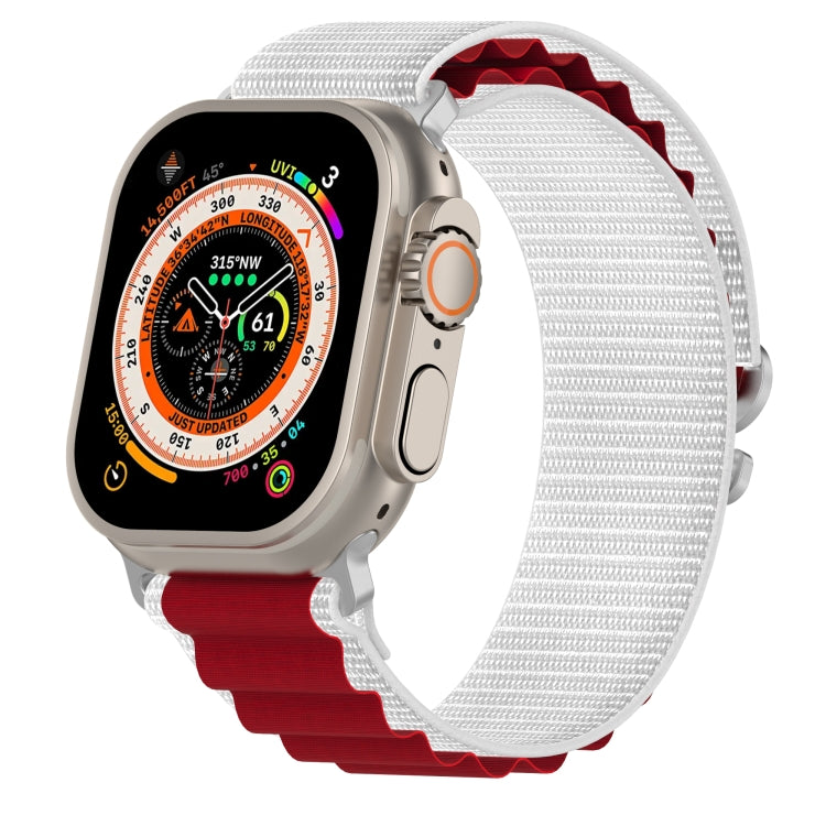 Double Color Nylon Watch Band, For Apple Watch Ultra 49mm, For Apple Watch Series 8&7 45mm/SE 2&6&SE&5&4 44mm, For Apple Watch Series 8&7 41mm/SE 2&6&SE&5&4 40mm