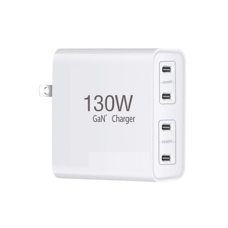 شاحن متعدد المنافذ GaN بقوة 130 واط مع 4 منافذ USB-C PD65W / PD30W لسلسلة اللابتوب، قابس أمريكي، قابس EU / أمريكي، قابس UK / أمريكي، قابس AU / أمريكي، قابس EU / UK / أمريكي، قابس EU / UK / AU / أمريكي