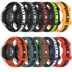 20mm Butterfly Buckle Two-Color Silicone Watch Band, For Samsung Galaxy Watch Active 2 44mm, For Samsung Galaxy Watch 42mm