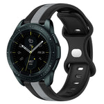 20mm Butterfly Buckle Two-Color Silicone Watch Band, For Samsung Galaxy Watch Active 2 44mm, For Samsung Galaxy Watch 42mm