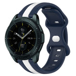 20mm Butterfly Buckle Two-Color Silicone Watch Band, For Samsung Galaxy Watch Active 2 44mm, For Samsung Galaxy Watch 42mm