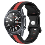 22mm Butterfly Buckle Two-Color Silicone Watch Band, For Samsung Galaxy Watch3 45mm, For Samsung Galaxy Watch 46mm, For Samsung Gear S3 Classic, For Samsung Gear S3 Frontier