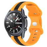 22mm Butterfly Buckle Two-Color Silicone Watch Band, For Samsung Galaxy Watch3 45mm, For Samsung Galaxy Watch 46mm, For Samsung Gear S3 Classic, For Samsung Gear S3 Frontier