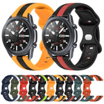 22mm Butterfly Buckle Two-Color Silicone Watch Band, For Samsung Galaxy Watch3 45mm, For Samsung Galaxy Watch 46mm, For Samsung Gear S3 Classic, For Samsung Gear S3 Frontier