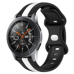 22mm Butterfly Buckle Two-Color Silicone Watch Band, For Samsung Galaxy Watch3 45mm, For Samsung Galaxy Watch 46mm, For Samsung Gear S3 Classic, For Samsung Gear S3 Frontier