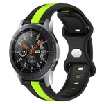 22mm Butterfly Buckle Two-Color Silicone Watch Band, For Samsung Galaxy Watch3 45mm, For Samsung Galaxy Watch 46mm, For Samsung Gear S3 Classic, For Samsung Gear S3 Frontier