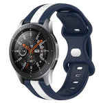 22mm Butterfly Buckle Two-Color Silicone Watch Band, For Samsung Galaxy Watch3 45mm, For Samsung Galaxy Watch 46mm, For Samsung Gear S3 Classic, For Samsung Gear S3 Frontier