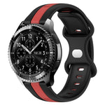 22mm Butterfly Buckle Two-Color Silicone Watch Band, For Samsung Galaxy Watch3 45mm, For Samsung Galaxy Watch 46mm, For Samsung Gear S3 Classic, For Samsung Gear S3 Frontier