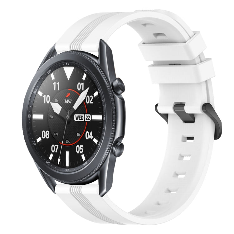 22mm Concave Striped Slicone Watch Band, For Samsung Galaxy Watch3 45mm, For Samsung Galaxy Watch 46mm, For Samsung Gear S3 Classic, For Samsung Gear S3 Frontier