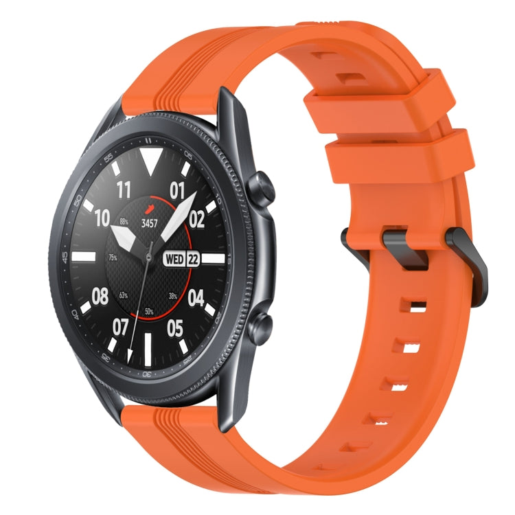 22mm Concave Striped Slicone Watch Band, For Samsung Galaxy Watch3 45mm, For Samsung Galaxy Watch 46mm, For Samsung Gear S3 Classic, For Samsung Gear S3 Frontier