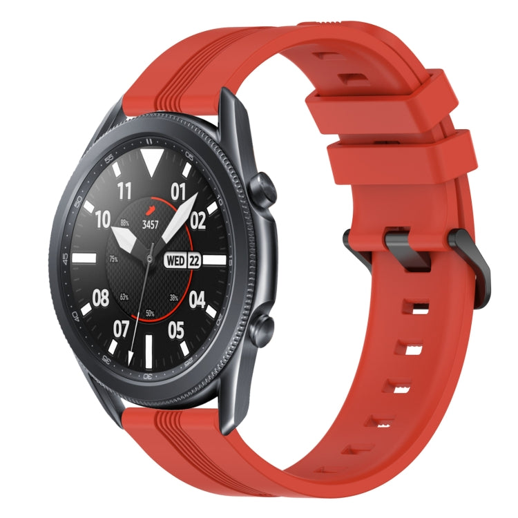 22mm Concave Striped Slicone Watch Band, For Samsung Galaxy Watch3 45mm, For Samsung Galaxy Watch 46mm, For Samsung Gear S3 Classic, For Samsung Gear S3 Frontier