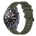 22mm Concave Striped Slicone Watch Band, For Samsung Galaxy Watch3 45mm, For Samsung Galaxy Watch 46mm, For Samsung Gear S3 Classic, For Samsung Gear S3 Frontier