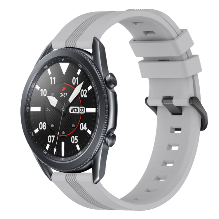 22mm Concave Striped Slicone Watch Band, For Samsung Galaxy Watch3 45mm, For Samsung Galaxy Watch 46mm, For Samsung Gear S3 Classic, For Samsung Gear S3 Frontier