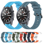 22mm Concave Striped Slicone Watch Band, For Samsung Galaxy Watch3 45mm, For Samsung Galaxy Watch 46mm, For Samsung Gear S3 Classic, For Samsung Gear S3 Frontier