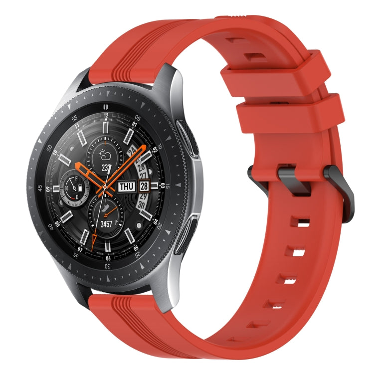 22mm Concave Striped Slicone Watch Band, For Samsung Galaxy Watch3 45mm, For Samsung Galaxy Watch 46mm, For Samsung Gear S3 Classic, For Samsung Gear S3 Frontier