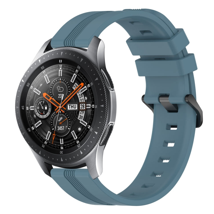 22mm Concave Striped Slicone Watch Band, For Samsung Galaxy Watch3 45mm, For Samsung Galaxy Watch 46mm, For Samsung Gear S3 Classic, For Samsung Gear S3 Frontier