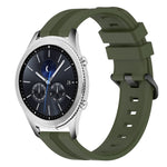 22mm Concave Striped Slicone Watch Band, For Samsung Galaxy Watch3 45mm, For Samsung Galaxy Watch 46mm, For Samsung Gear S3 Classic, For Samsung Gear S3 Frontier