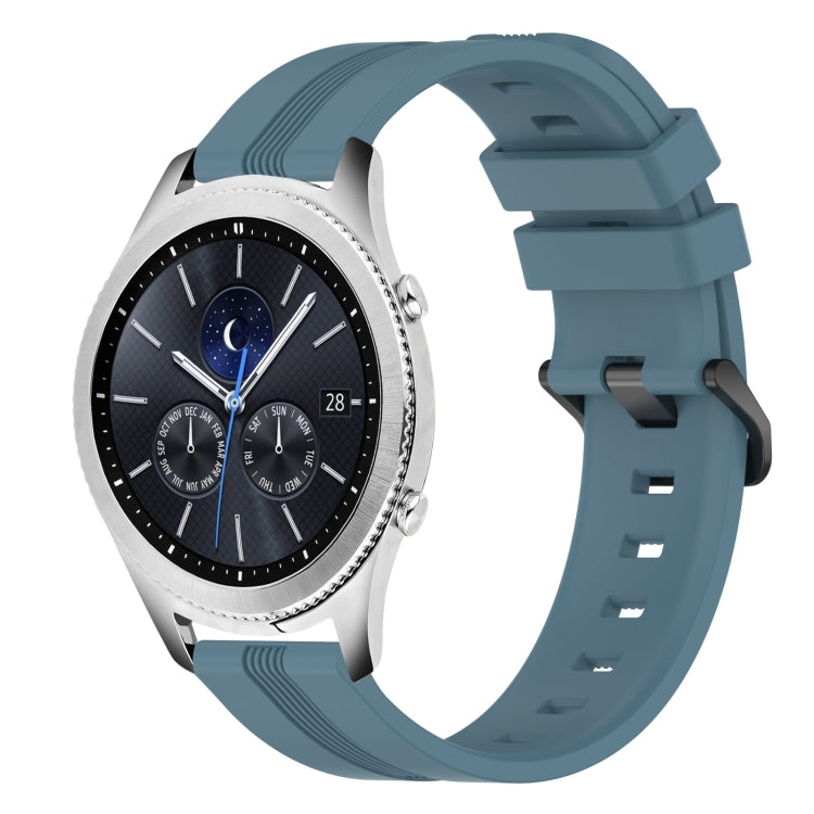 22mm Concave Striped Slicone Watch Band, For Samsung Galaxy Watch3 45mm, For Samsung Galaxy Watch 46mm, For Samsung Gear S3 Classic, For Samsung Gear S3 Frontier