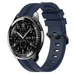 22mm Concave Striped Slicone Watch Band, For Samsung Galaxy Watch3 45mm, For Samsung Galaxy Watch 46mm, For Samsung Gear S3 Classic, For Samsung Gear S3 Frontier