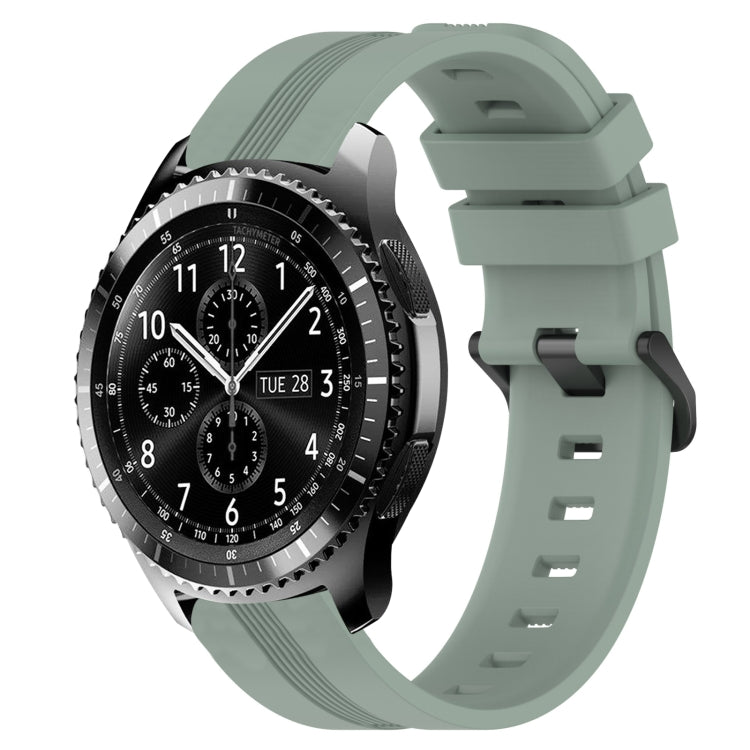 22mm Concave Striped Slicone Watch Band, For Samsung Galaxy Watch3 45mm, For Samsung Galaxy Watch 46mm, For Samsung Gear S3 Classic, For Samsung Gear S3 Frontier