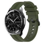 22mm Concave Striped Slicone Watch Band, For Samsung Galaxy Watch3 45mm, For Samsung Galaxy Watch 46mm, For Samsung Gear S3 Classic, For Samsung Gear S3 Frontier