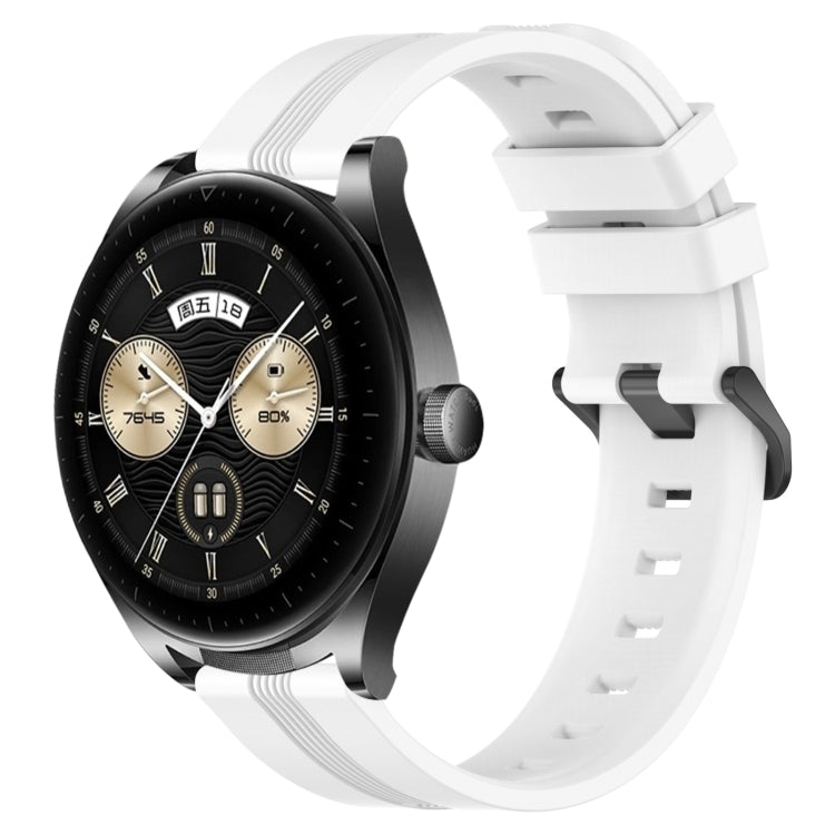 22mm Concave Striped Slicone Watch Band, For Huawei Watch GT3 Pro 46mm, For Huawei Watch Buds, For Huawei Watch 3 Pro New, For Huawei Watch GT3 46mm