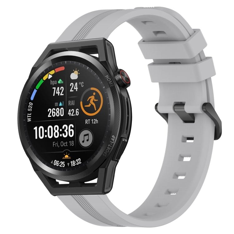 22mm Concave Striped Slicone Watch Band, For Huawei Watch GT Runner, For Huawei Watch 3, For Huawei Watch 3 Pro, For Huawei GT2 Pro
