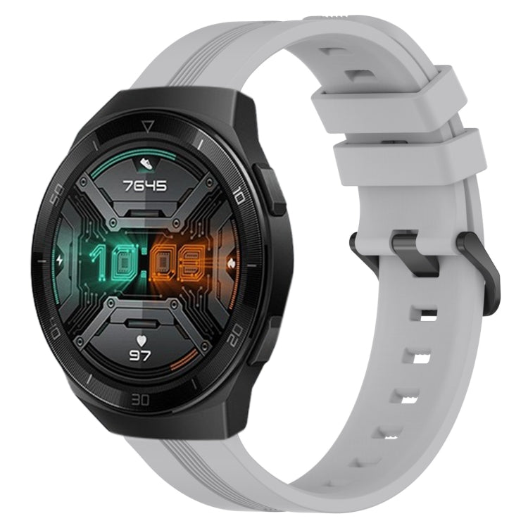 22mm Concave Striped Slicone Watch Band, For Huawei Watch GT 2E, For Huawei GT2 46mm, For Honor Watch GS 3, For Honor Watch GS Pro