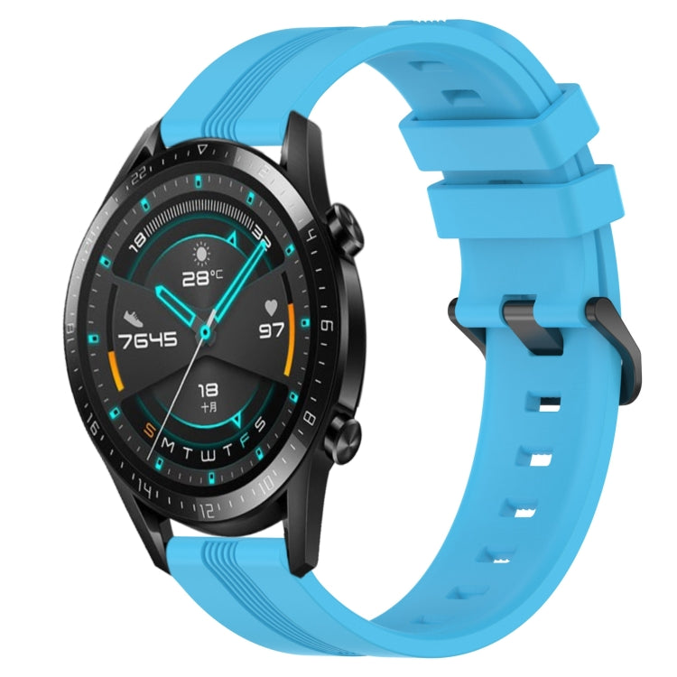 22mm Concave Striped Slicone Watch Band, For Huawei Watch GT 2E, For Huawei GT2 46mm, For Honor Watch GS 3, For Honor Watch GS Pro