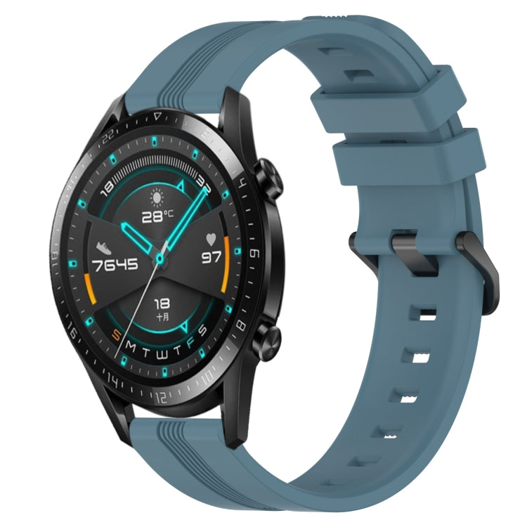 22mm Concave Striped Slicone Watch Band, For Huawei Watch GT 2E, For Huawei GT2 46mm, For Honor Watch GS 3, For Honor Watch GS Pro