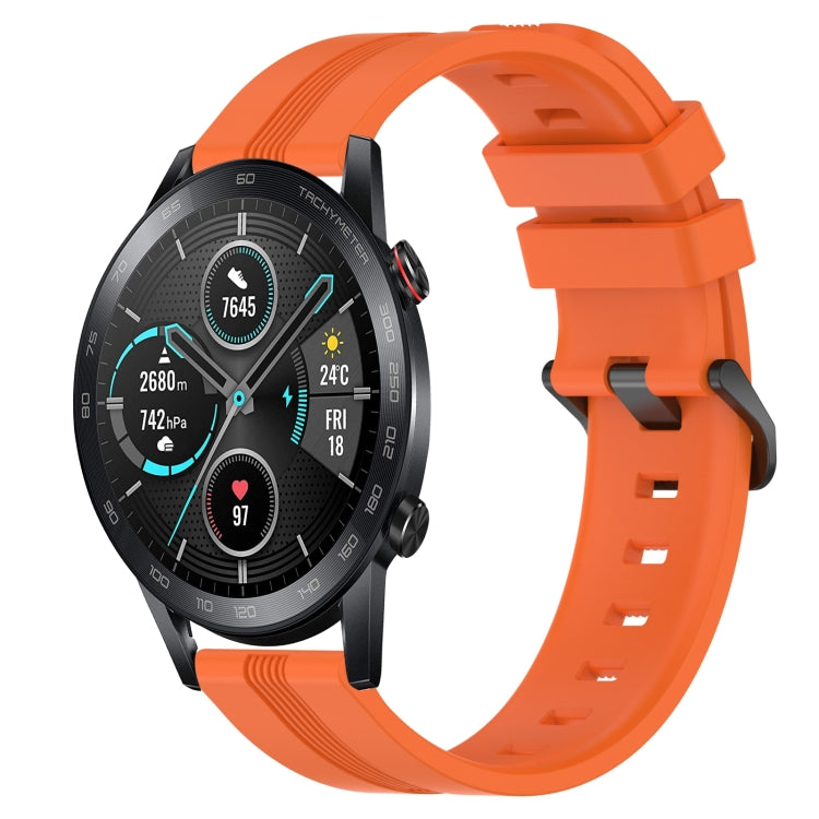 22mm Concave Striped Slicone Watch Band, For Honor Magic Watch 2 46mm, For Honor Watch Dream, For Huawei Watch GT3 SE