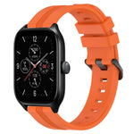 20mm Concave Striped Slicone Watch Band, For Amazfit GTS 4, For Amazfit GTS 3, For Amazfit GTS 2E, For Amazfit GTS 2 Mini