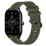 20mm Concave Striped Slicone Watch Band, For Amazfit GTS 4, For Amazfit GTS 3, For Amazfit GTS 2E, For Amazfit GTS 2 Mini