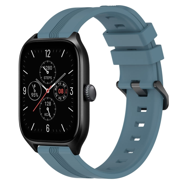 20mm Concave Striped Slicone Watch Band, For Amazfit GTS 4, For Amazfit GTS 3, For Amazfit GTS 2E, For Amazfit GTS 2 Mini