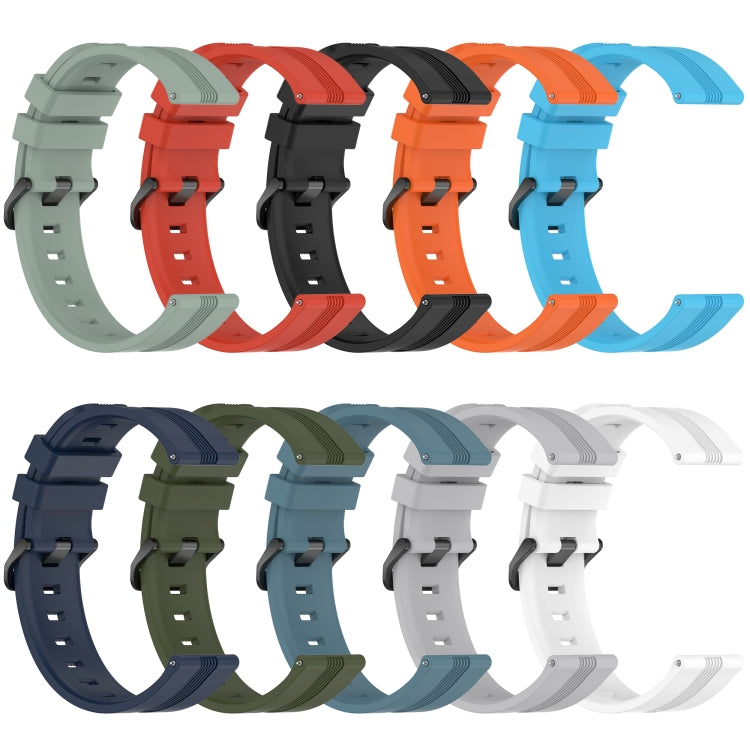 20mm Concave Striped Slicone Watch Band, For Amazfit GTS 4, For Amazfit GTS 3, For Amazfit GTS 2E, For Amazfit GTS 2 Mini