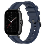 20mm Concave Striped Slicone Watch Band, For Amazfit GTS 4, For Amazfit GTS 3, For Amazfit GTS 2E, For Amazfit GTS 2 Mini