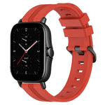 20mm Concave Striped Slicone Watch Band, For Amazfit GTS 4, For Amazfit GTS 3, For Amazfit GTS 2E, For Amazfit GTS 2 Mini